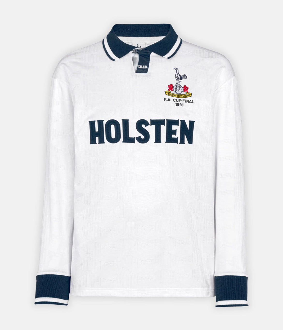Retro White Football Jersey – Long Sleeve Athletic Top