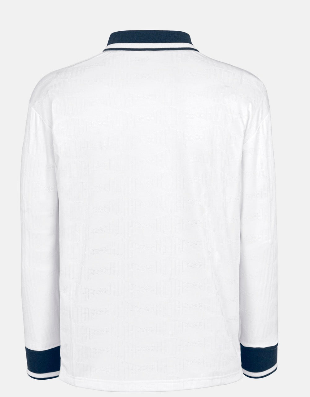 Retro White Football Jersey – Long Sleeve Athletic Top