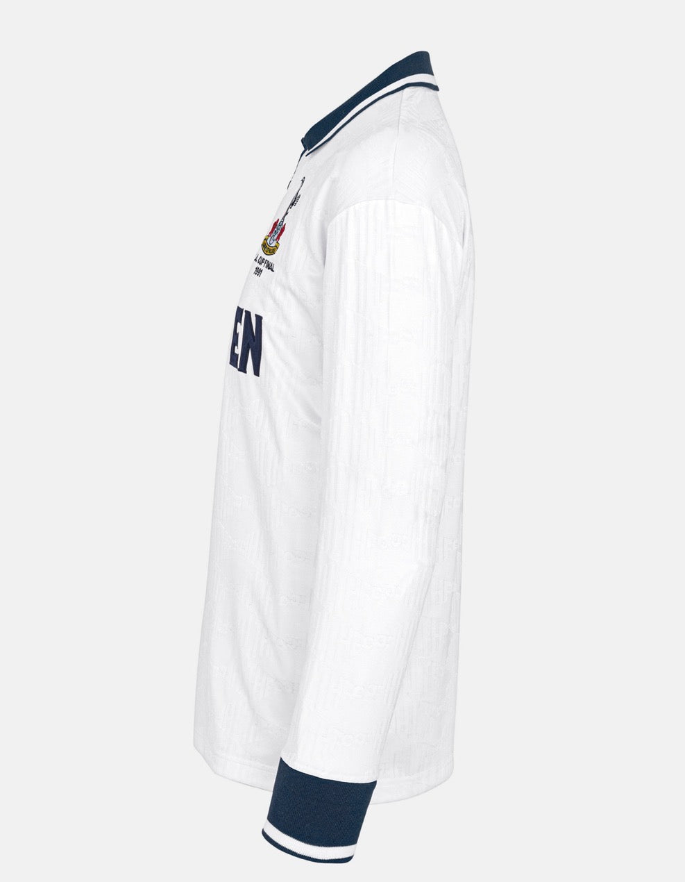 Retro White Football Jersey – Long Sleeve Athletic Top